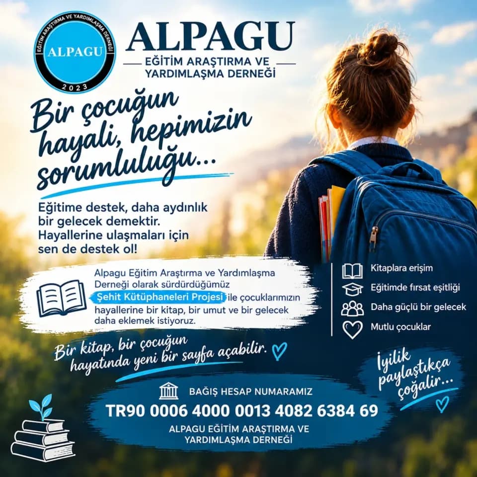 Şehit Kütüphaneleri Projesine destek için Alpagu Derneği duyurusu
